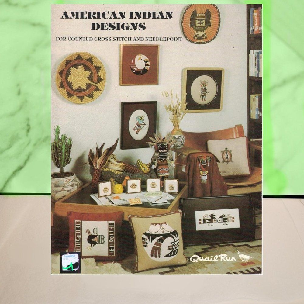 American Indian Designs Cross Stitch Charts Sandra Kennelly Quail Run 1980